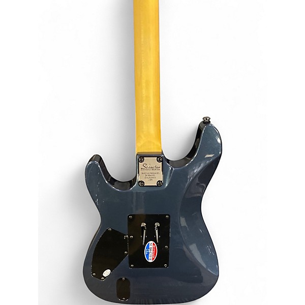 Used Schecter Guitar Research Hellraiser Deluxe Floyd Rose Blue Solid Body Electric Guitar