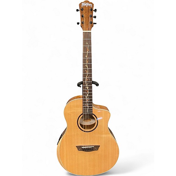 Used Washburn BTSC40SCE Natural Acoustic Electric Guitar