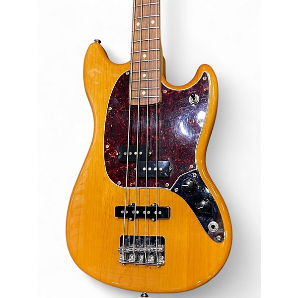 Used Fender Mustang Bass Natural Electric Bass Guitar