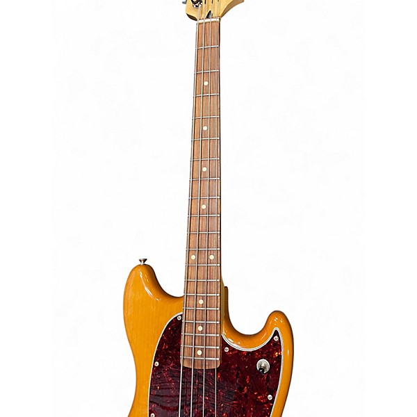 Used Fender Mustang Bass Natural Electric Bass Guitar