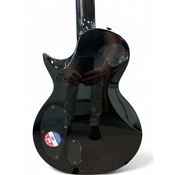 Used ESP LTD EC1000 PIEZO See Thru Black Solid Body Electric Guitar