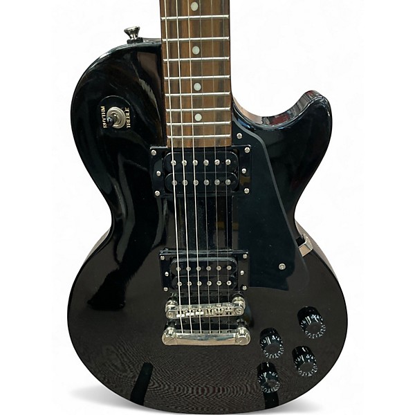 Used 2010s Epiphone Les Paul Studio Black Solid Body Electric Guitar