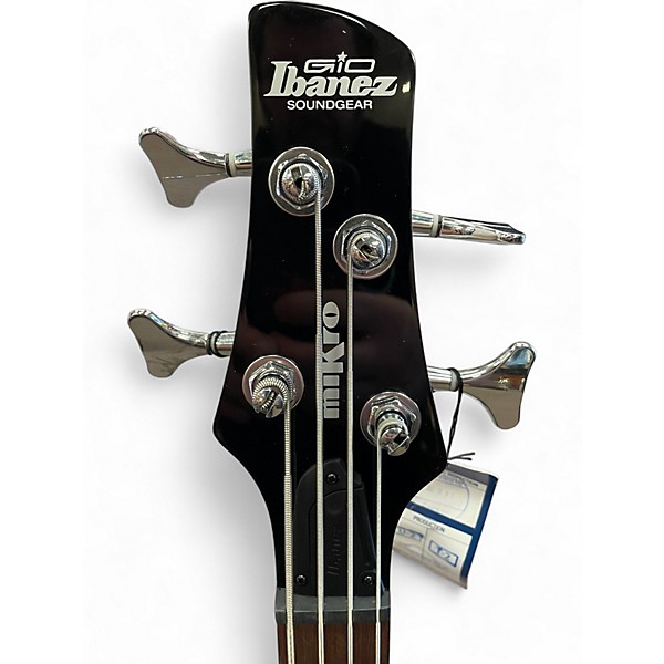 Used Ibanez GIO MICRO BLACK WITH CUSTOM PAINT Electric Bass Guitar