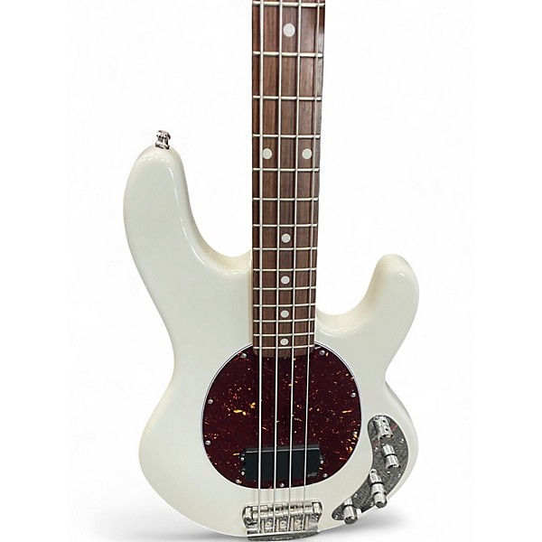 Used Ernie Ball Music Man STINGRAY SLO SPECIAL WHITE Electric Bass Guitar