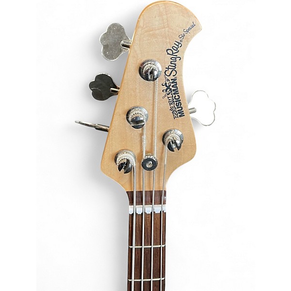 Used Ernie Ball Music Man STINGRAY SLO SPECIAL WHITE Electric Bass Guitar
