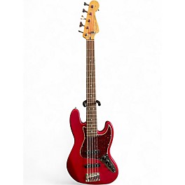 Used Fender Deluxe Jazz Bass V 5 String Torino Red Electric Bass Guitar