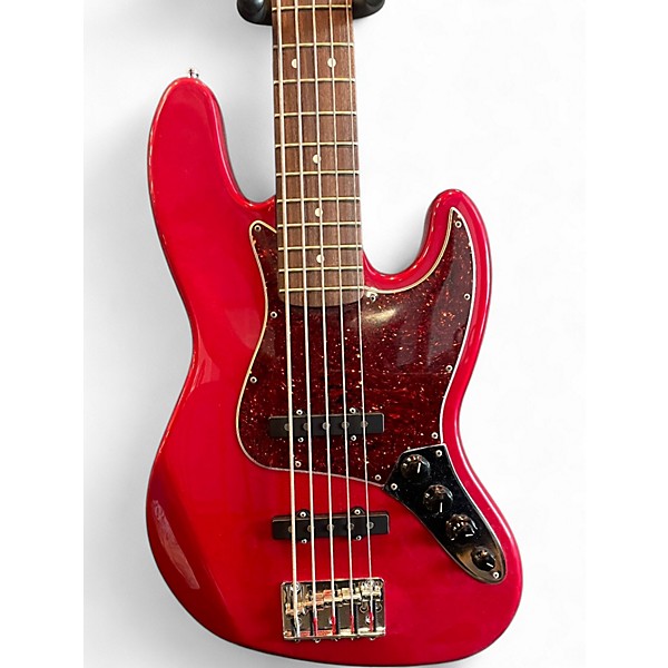 Used Fender Deluxe Jazz Bass V 5 String Torino Red Electric Bass Guitar