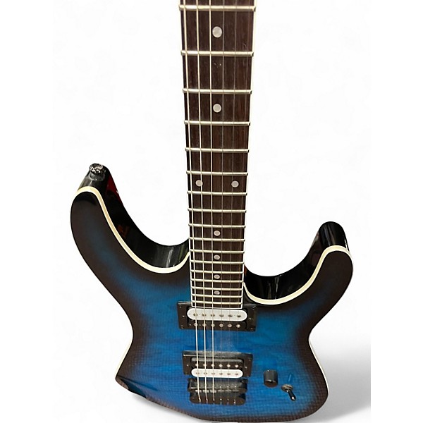 Used Dean MDX X QUILT Blue Burst Solid Body Electric Guitar
