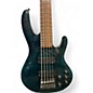 Used ESP LTD B155DX 5 String TRANS BLUE Electric Bass Guitar