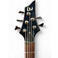 Used ESP LTD B155DX 5 String TRANS BLUE Electric Bass Guitar
