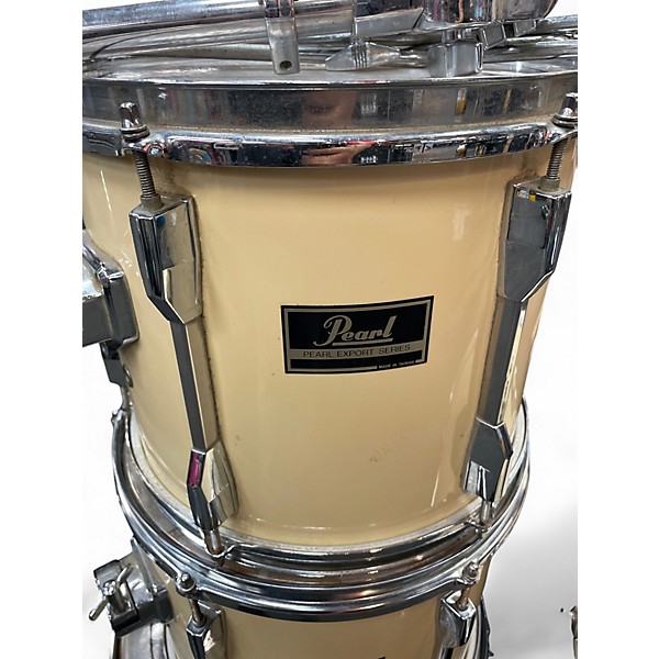 Used Pearl 4 Piece Export Vintage White Drum Kit