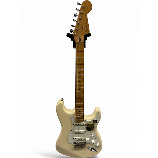 Used Fender Jimmy Vaughn Stratocaster TexMex Olympic White Solid Body Electric Guitar