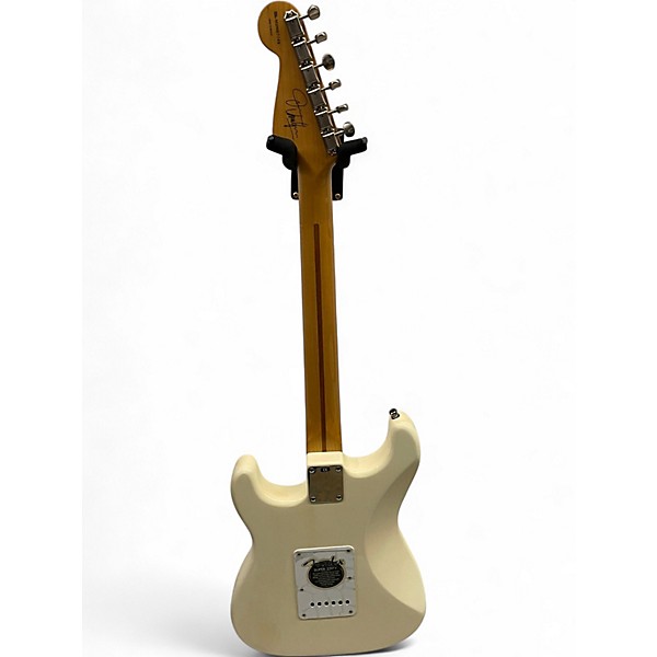 Used Fender Jimmy Vaughn Stratocaster TexMex Olympic White Solid Body Electric Guitar