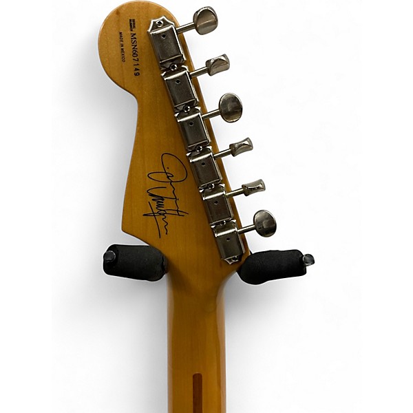 Used Fender Jimmy Vaughn Stratocaster TexMex Olympic White Solid Body Electric Guitar