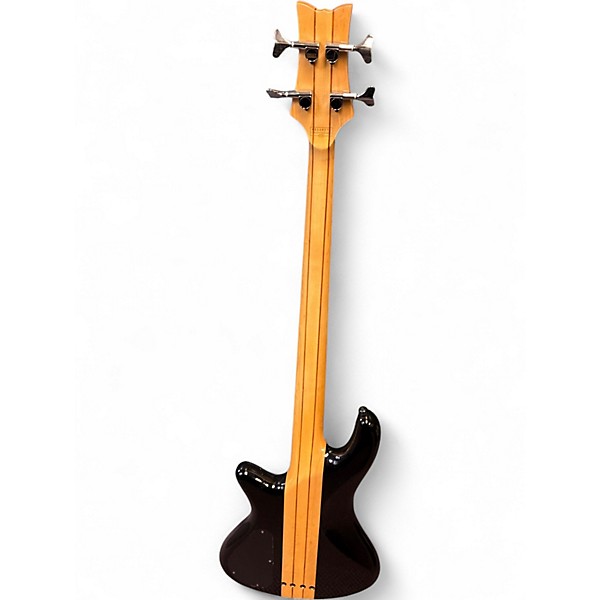 Used Schecter Guitar Research Stiletto Elite 4 String Black Electric Bass Guitar