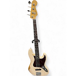 Used 2016 Fender Flea Signature Jazz Bass Roadworn Shell Pink Electric Bass Guitar