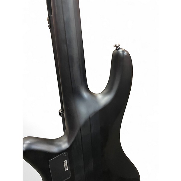 Used Schecter Guitar Research Stiletto Studio 8 String See Thru Black Satin Electric Bass Guitar