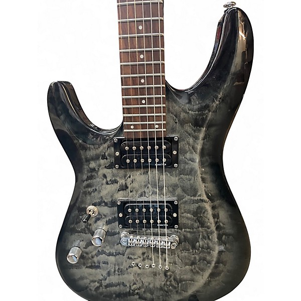 Used Schecter Guitar Research C6 Plus Left Handed Charcoal Solid Body Electric Guitar