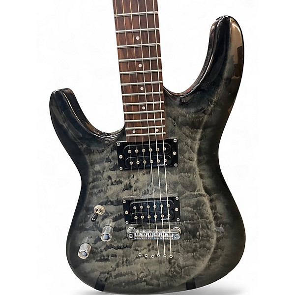 Used Schecter Guitar Research C6 Plus Left Handed Charcoal Solid Body Electric Guitar