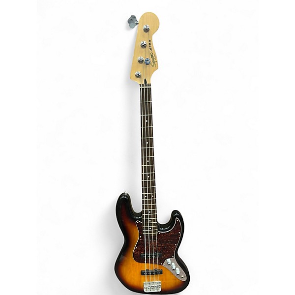 Used Squier Affinity Jazz Bass 2 Color Sunburst Electric Bass Guitar