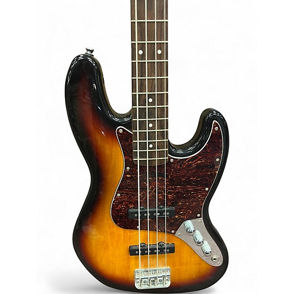 Used Squier Affinity Jazz Bass 2 Color Sunburst Electric Bass Guitar