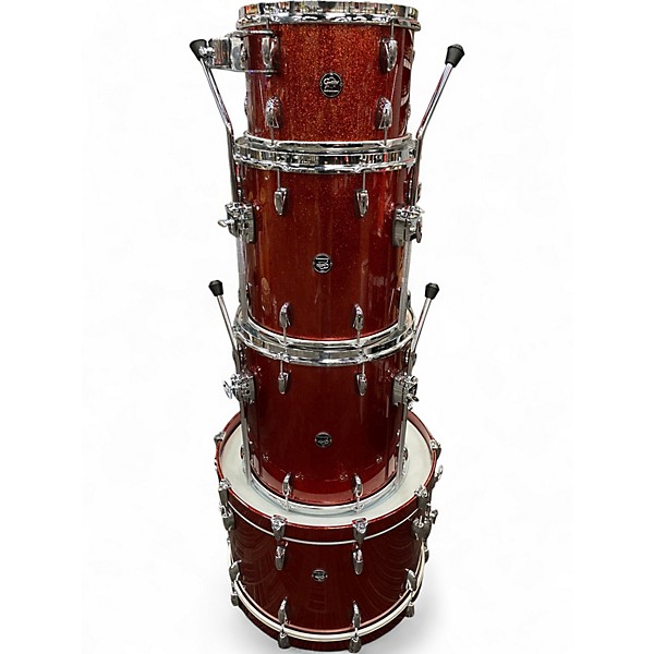 Used Gretsch Drums 4 Piece Renown RN2-E4246 Burnt Orange Sparkle Lacquer Drum Kit