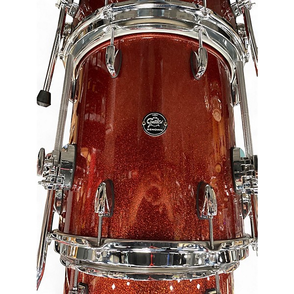 Used Gretsch Drums 4 Piece Renown RN2-E4246 Burnt Orange Sparkle Lacquer Drum Kit