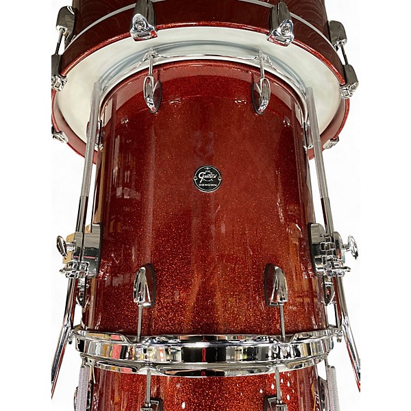 Used Gretsch Drums 4 Piece Renown RN2-E4246 Burnt Orange Sparkle Lacquer Drum Kit