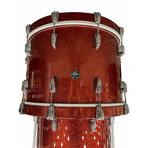 Used Gretsch Drums 4 Piece Renown RN2-E4246 Burnt Orange Sparkle Lacquer Drum Kit