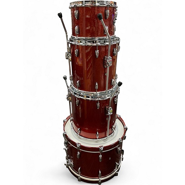 Used Gretsch Drums 4 Piece Renown RN2-E4246 Burnt Orange Sparkle Lacquer Drum Kit