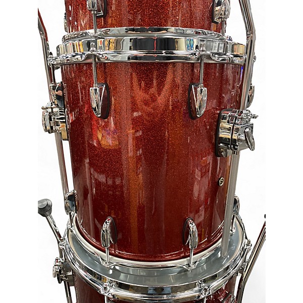 Used Gretsch Drums 4 Piece Renown RN2-E4246 Burnt Orange Sparkle Lacquer Drum Kit