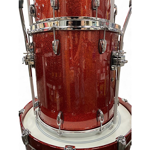 Used Gretsch Drums 4 Piece Renown RN2-E4246 Burnt Orange Sparkle Lacquer Drum Kit