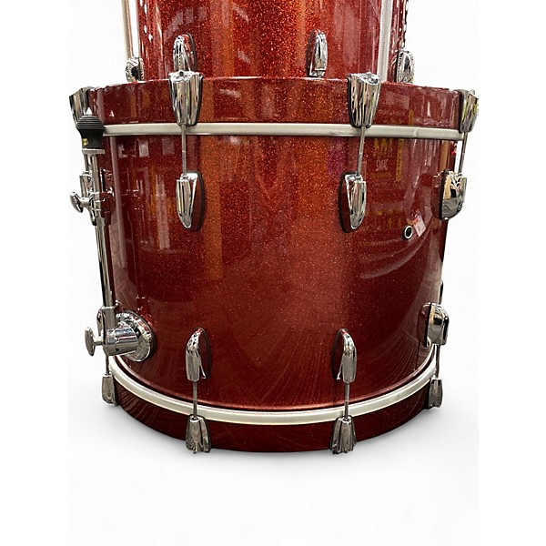 Used Gretsch Drums 4 Piece Renown RN2-E4246 Burnt Orange Sparkle Lacquer Drum Kit