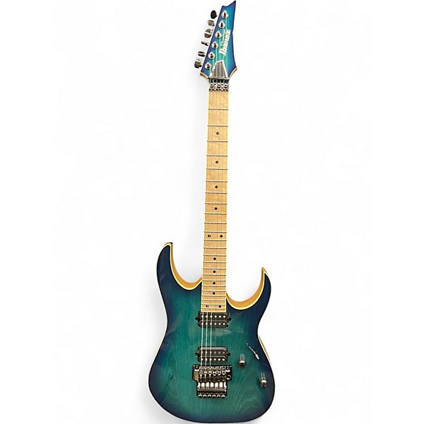 Used Ibanez Prestige RG652AHM Nebula Green Burst Solid Body Electric Guitar