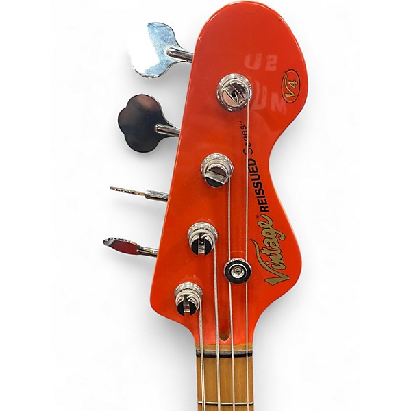 Used Vintage V4 REISSUES SERIES FORENZA RED Electric Bass Guitar