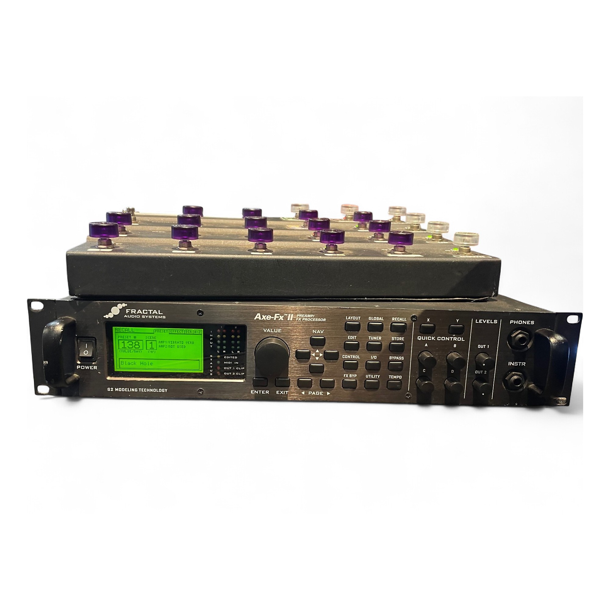 Used Fractal Audio AXE-FX II WITH MFC-101 FOOT CONTROLLER Effect