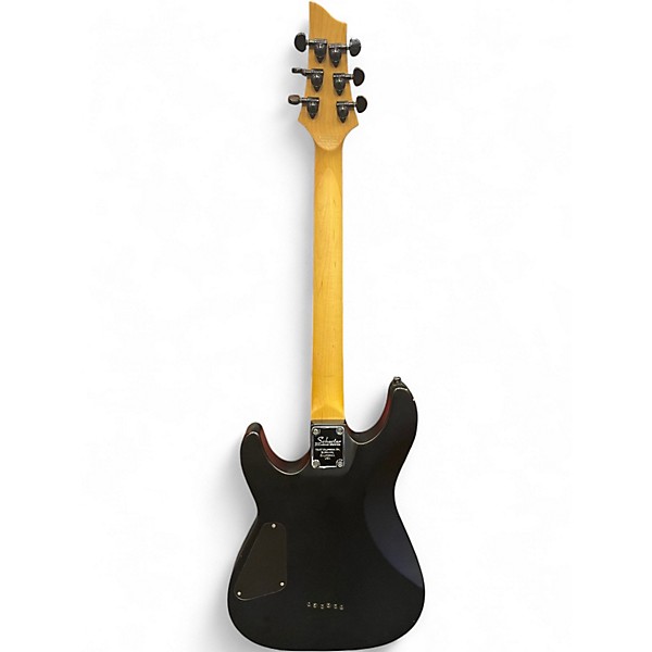 Used Schecter Guitar Research Damien 6 Satin Black Solid Body Electric Guitar
