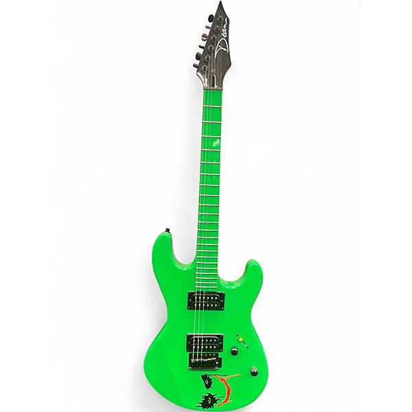 Used Dean HB2 Nuclear Green Solid Body Electric Guitar