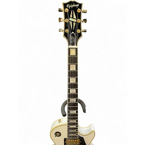 Used Epiphone INSPIRED BY GIBSON CUSTOM LES PAUL CUSTOM Alpine White Solid Body Electric Guitar