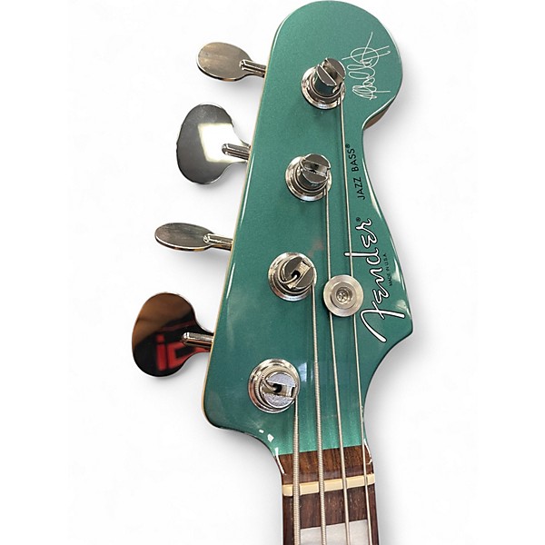 Used Fender Adam Clayton Jazz Bass Sherwood Green Metallic Electric Bass Guitar