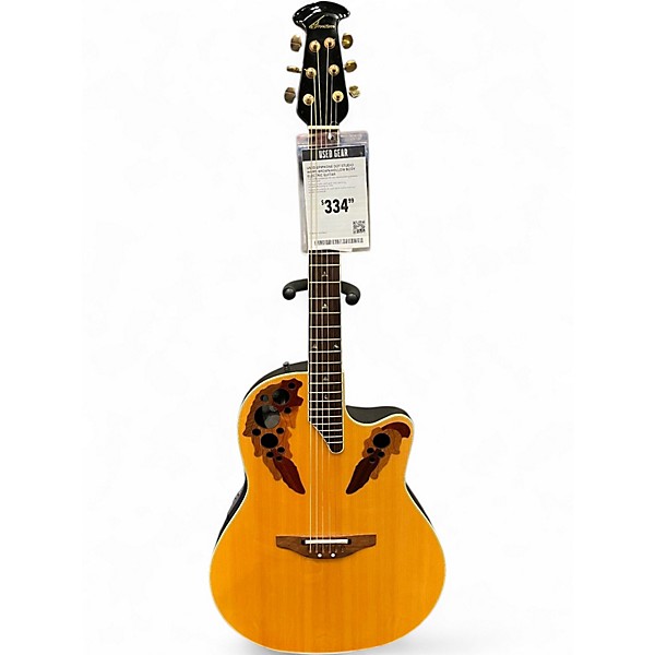 Used Ovation CSE44 Natural Acoustic Electric Guitar
