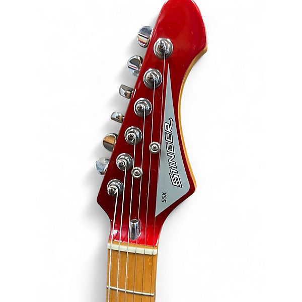 Used Stinger SSX Red Solid Body Electric Guitar