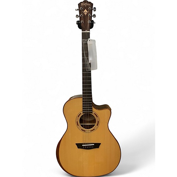 Used Washburn WCG20SCE Natural Acoustic Electric Guitar