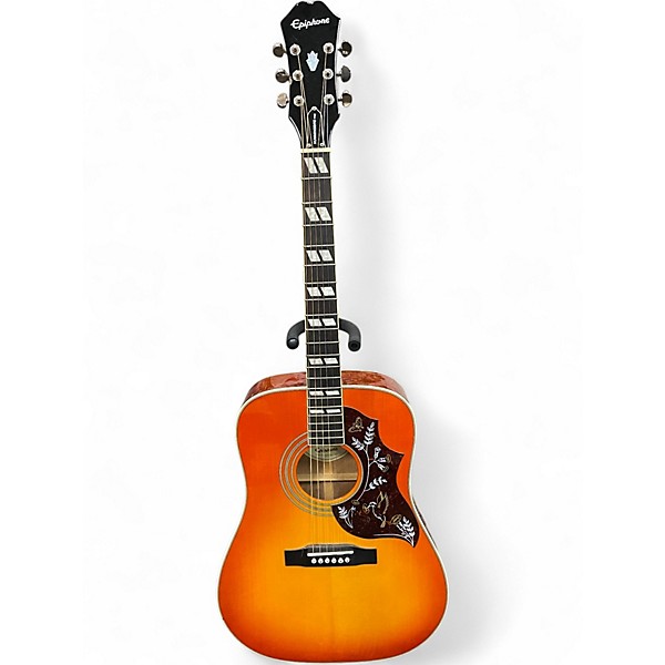 Used Epiphone Hummingbird Pro 2 Color Sunburst Acoustic Electric Guitar