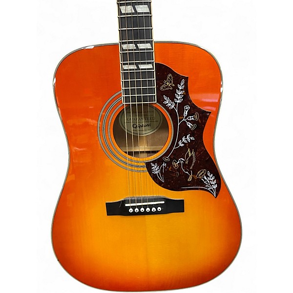 Used Epiphone Hummingbird Pro 2 Color Sunburst Acoustic Electric Guitar