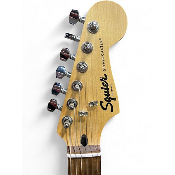 Used Squier Bullet Stratocaster Black and White Solid Body Electric Guitar
