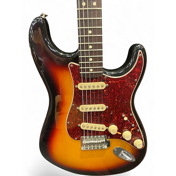 Used 2008 Fender Standard Stratocaster Brown Sunburst Solid Body Electric Guitar