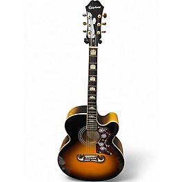 Used Epiphone EJ200SCE 2 Color Sunburst Acoustic Electric Guitar