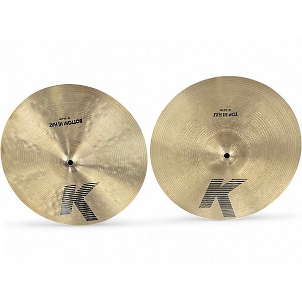 Used Zildjian 14in k dark hi hat pair Cymbal