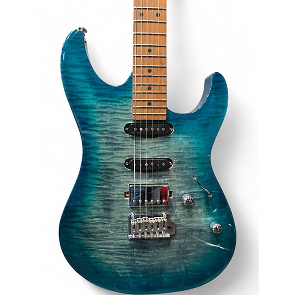 Used Leo Jaymez SOUNDCASTER Blue Burst Solid Body Electric Guitar